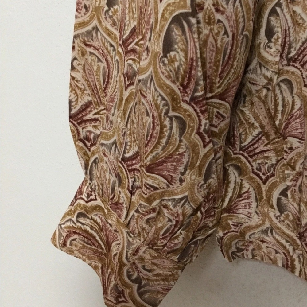 Tess Vintage 100% Silk Button Front Sheer Blouse Shirt - Picture 3 of 4